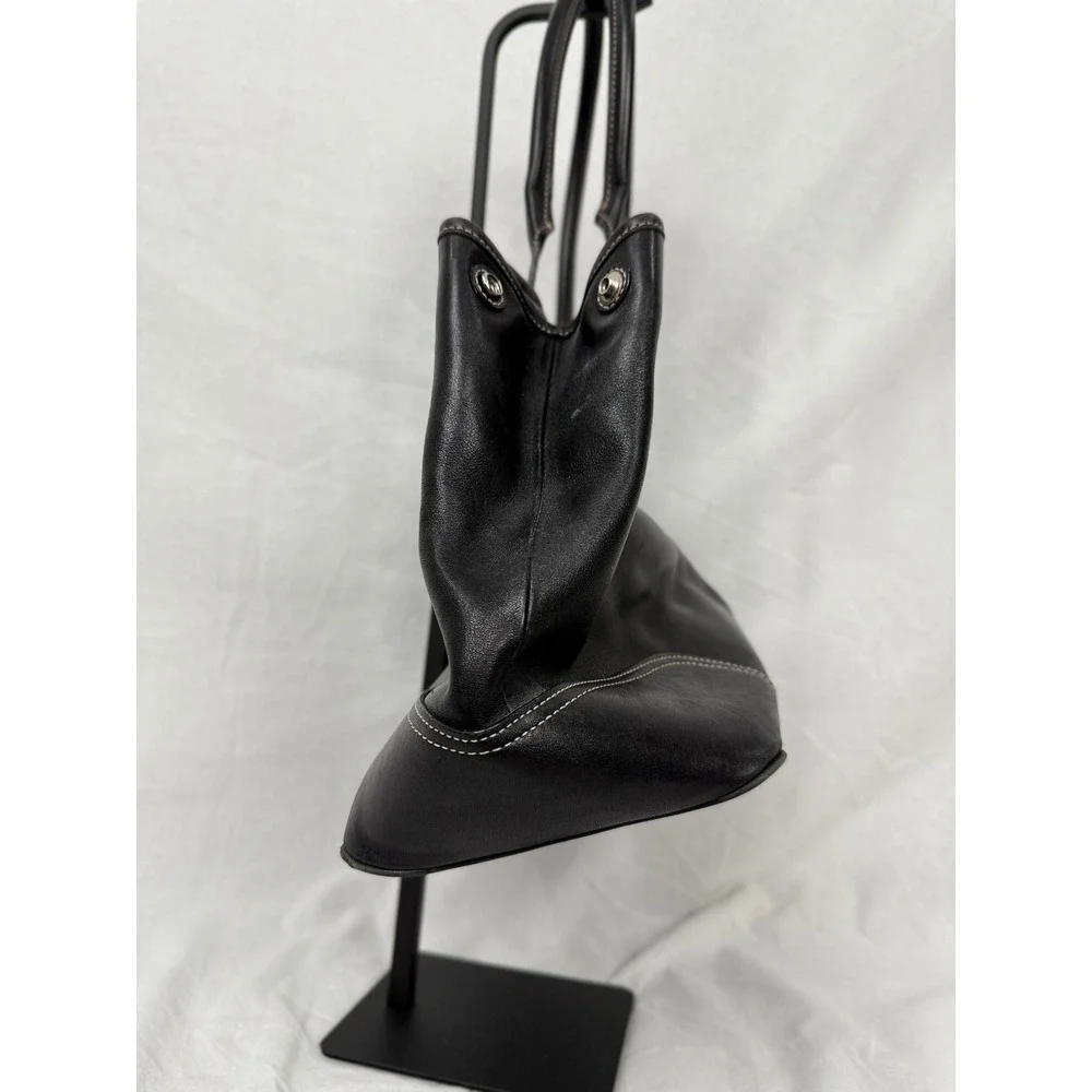 Coach Leather Purse‎ Top Handle Bag/ Purse Black Buckle